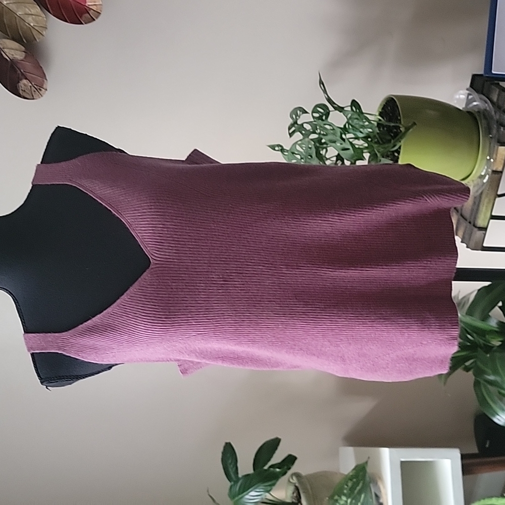 Purple T-Strap Sweater